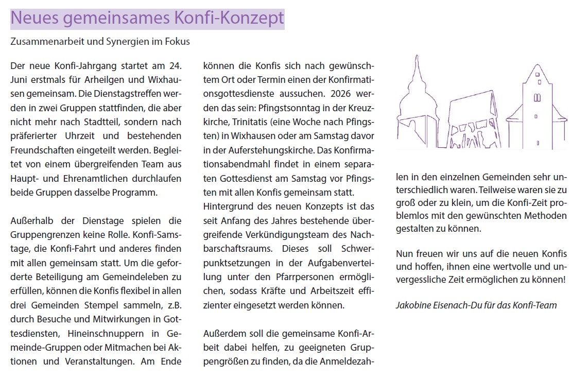 Neues Konfi-Konzept